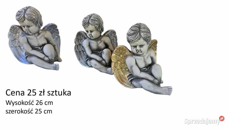 aniołek gipsowy anioł z gipsu para aniołków Wyposażenie wnętrz Wrocław