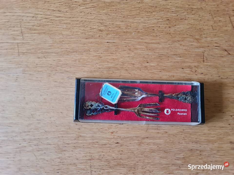 Małe widelczyki metal srebrzony Warszawa