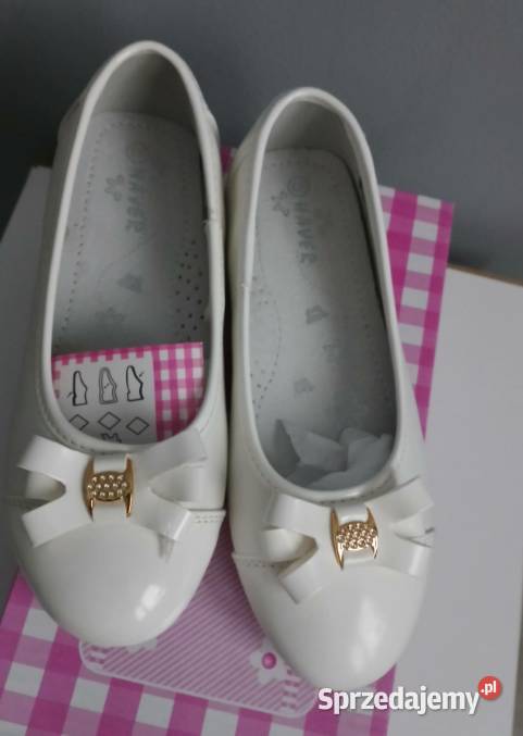 Baleriny białe rozmiar 33 86 sprzedam