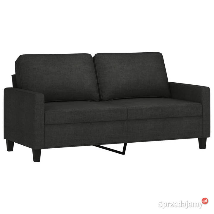 Sofa 2osobowa czarna 140 tapicerowana tkaniną Warszawa
