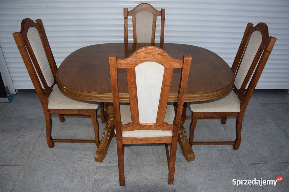 stół rozkładany i 4 krzesła super stan Stoły z krzesłami Olsztyn