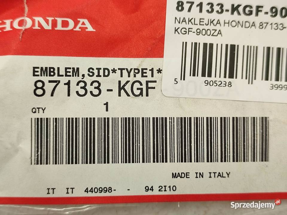 NAKLEJKA LEWY BOCZEK HONDA NES150Y 150 2000 lubelskie