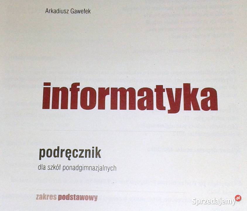 Informatyka Podręcznik Odkrywamy na nowo A