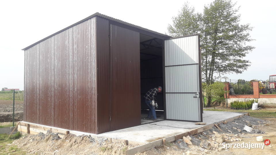 Wysoki GARAŻ BLASZANY Wiata Hala Magazyn mazowieckie Zwoleń sprzedam