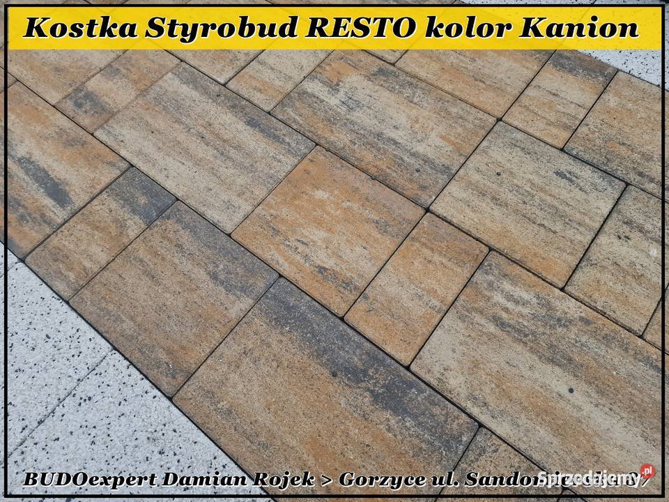 Kostka brukowa Styrobud RESTO nowy ciepły kolor Stalowa Wola