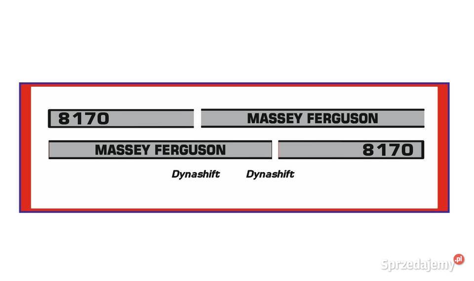 Naklejki Massey Ferguson 8170 Ciągnik Traktor Opole