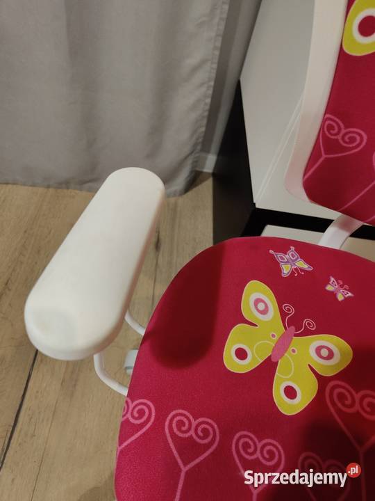 Krzesło biurowe fotel obrotowy dziewczynki White Świdnik