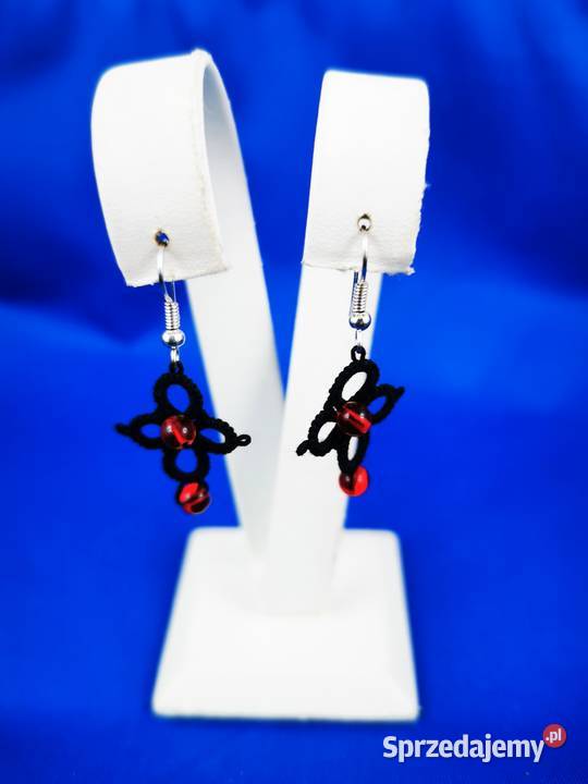 Biżuteria frywolitkowa Wiśniowa