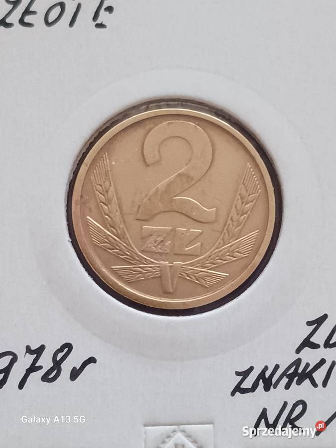 2 złote 1978 r ze znakiem mennicy 13 najniższy wielkopolskie sprzedam