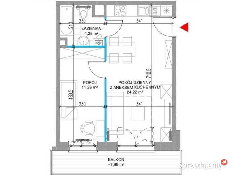 40m2 do wprowadzenia wysoki standard wykończone Liczba pokoi 2 Pruszków