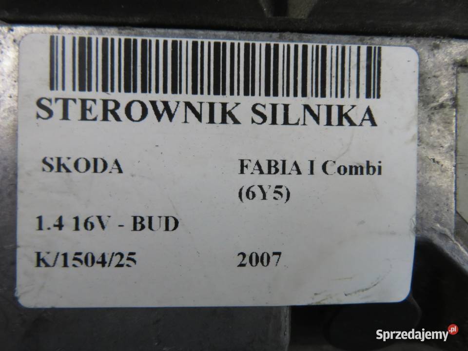 STEROWNIK SKODA FABIA I 6Y5 14 16V BUD