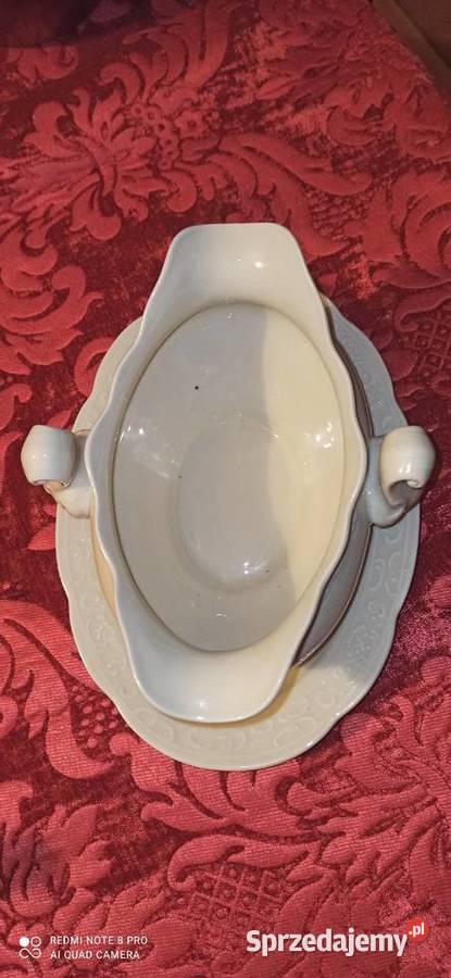 Sosjerka porcelanowa W kolorze ecru Ciekawa Porcelana i szkło Gdańsk