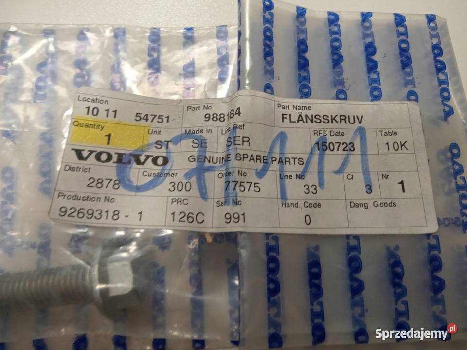 ŚRUBA MONTAŻOWA SILNIKA VOLVO XC60 XC70 S60 V60 Nowy Tomyśl