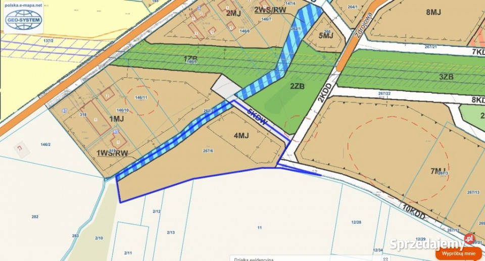 Działka inwestycyjna 9521mNapachanie S11 Sprzedaż Napachanie