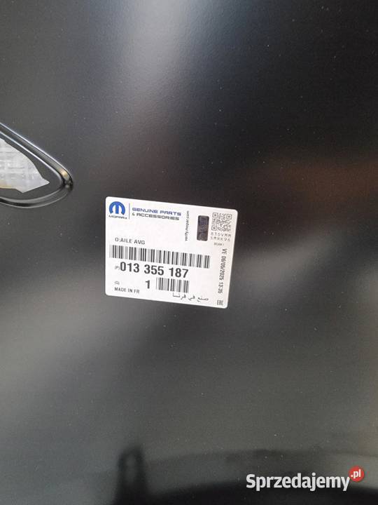 BŁOTNIK PRZEDNI LEWY OPEL ZAFIRA C 13355187 NOWY