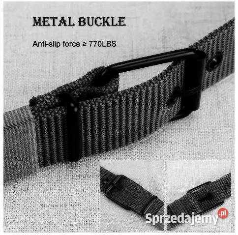 pasek do spodni materiałowy czarny długość 114