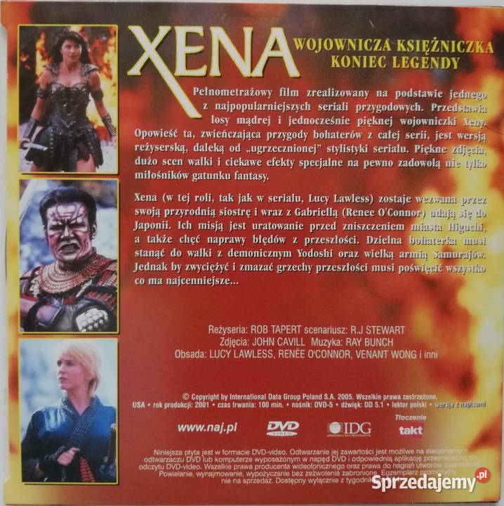 Xena Wojownicza księżniczka DVD Lucy Lawless łódzkie Łódź