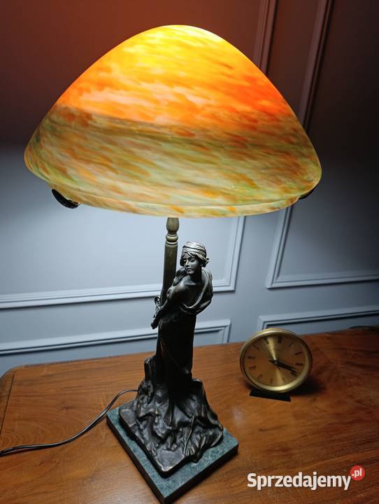 Lampa gabinetowa secesyjna Art Nouveau Deco E Legnica