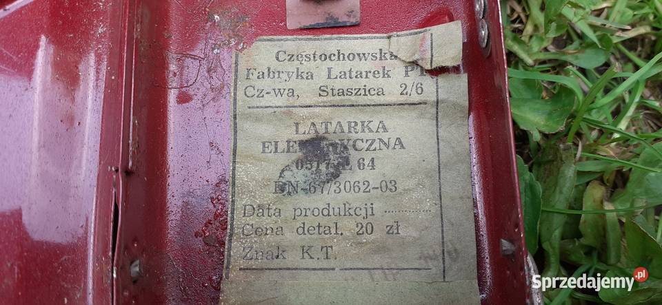 LatarkaCzęstochowska fabryka latarekpamiątka Tuszkowo