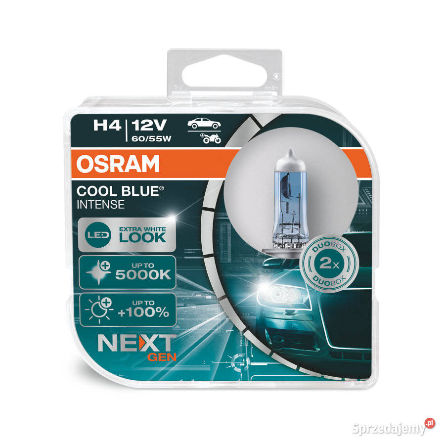 Żarówki H4 Osram Cool Blue Intense 5000K osobowe Sosnowiec