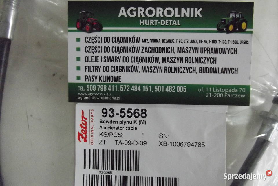 Linka gazu ręcznego Zetor Major 80 Oryginał Parczew