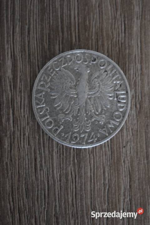 Monety obiegowe PRL 2 Jagody 1974 5 Rybak 1974 sprzedam