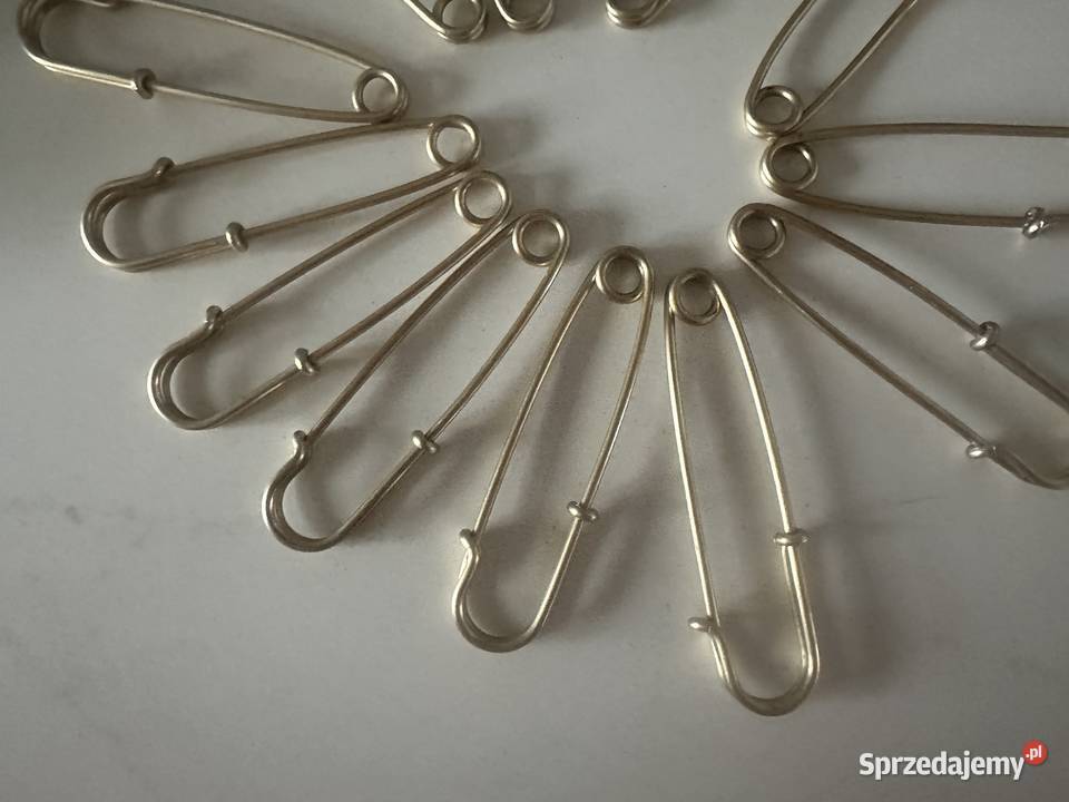 Broszka agrafka zapięcie do szala komplet 12 Łódź