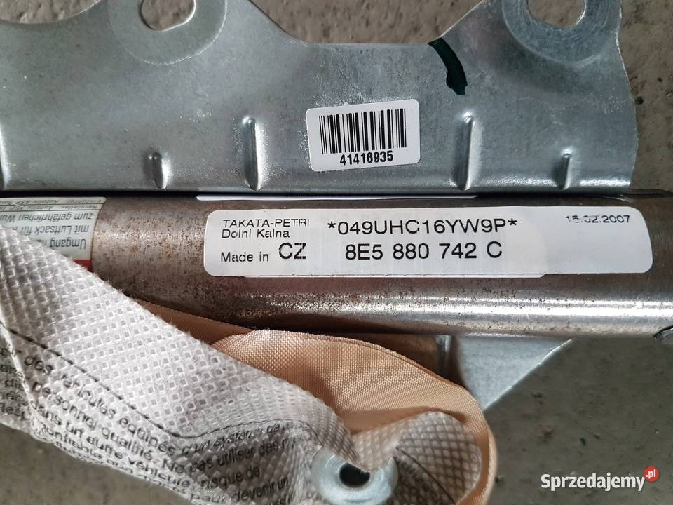 AUDI A4 B7 SEDAN KURTYNA POWIETRZNA PRAWA poduszki powietrzne Turek