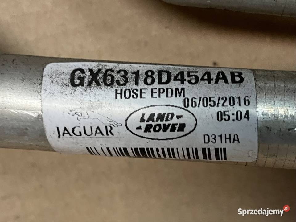 GX6318D454 przewód rura wody Jaguar fpace x761 zachodniopomorskie Szczecin