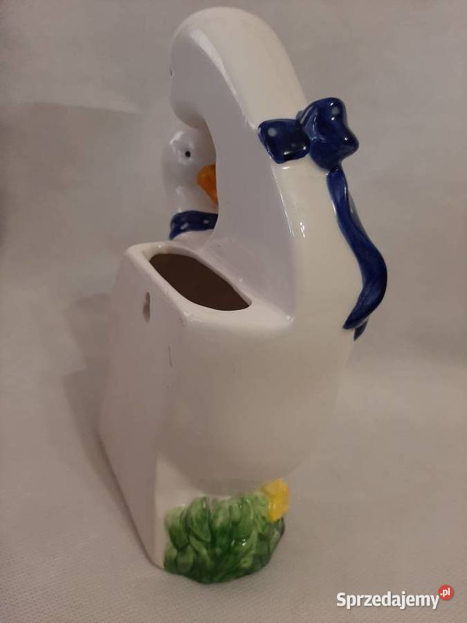 Ceramiczna figurka kaczuszkagąska pojemnik do Inowrocław