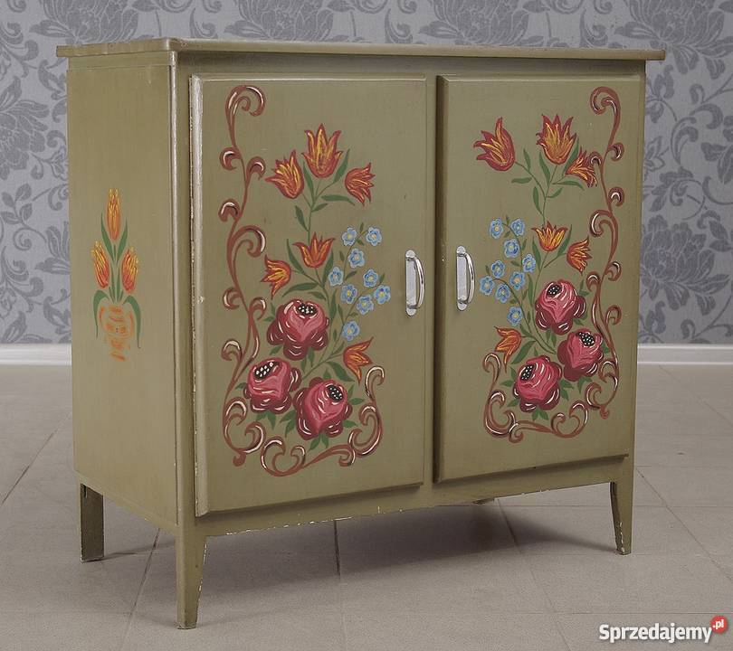 Szafka malowana ręcznie kwiaty handmade 4809 Nysa sprzedam