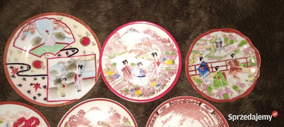 porcelana orientalna Osiem talerzyków Sejny