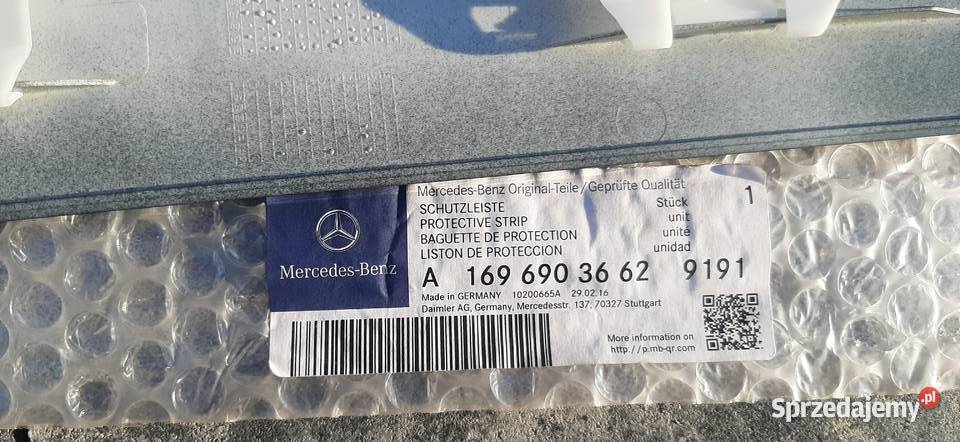 Listwa drzwi mercedes w169 nowa A 169 690 36 62 małopolskie Dąbrowa Tarnowska