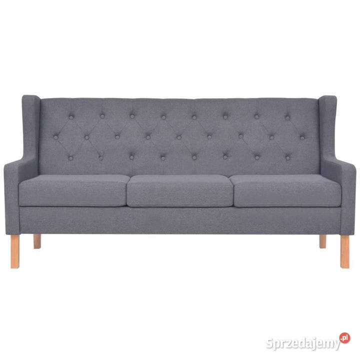 Zestaw sof 2 materiałowe szare WM274934 sprzedam