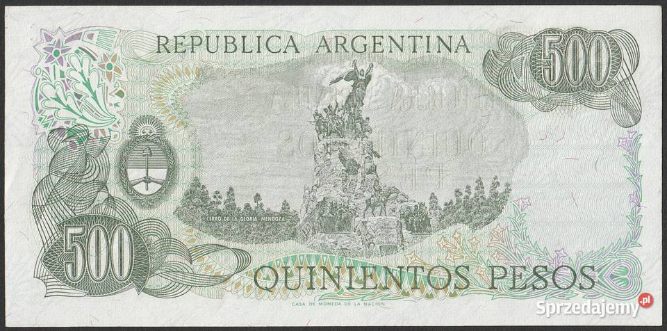 ARGENTYNA 500 PESOS 197782 SAN MARTIN stan Łódź