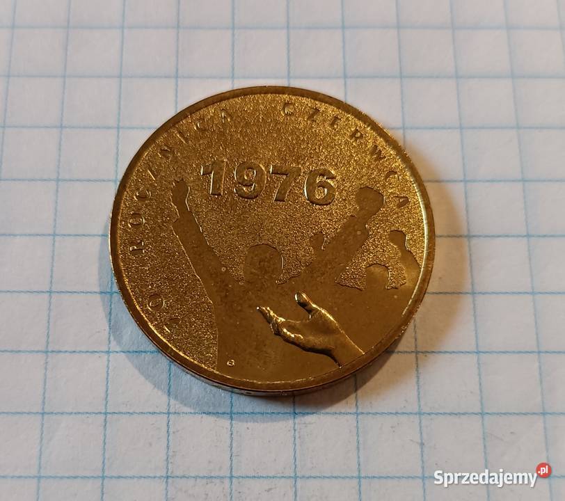 2 ZŁOTE 2006 POLSKA 70 ROCZNICA CZERWCA 1976 Numizmatyka Piszczac sprzedam