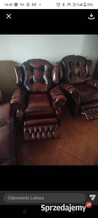 Chesterfield angielski Fotele Biała Podlaska