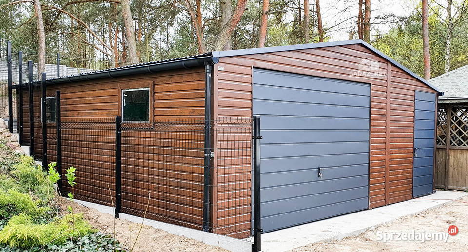 GARAŻ BLASZANY 6m x 58m DWUSPAD BRAMA DRZWI OKNO małopolskie Łapanów
