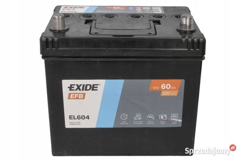 Akumulator Exide EL604 12V 60Ah 520A EFB Jelcz-Laskowice sprzedam
