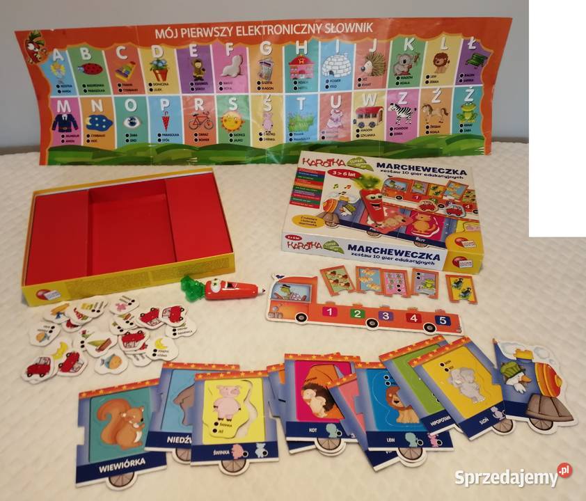 Karotka Marcheweczka zestaw 10 gier edukacyjnych śląskie Czeladź