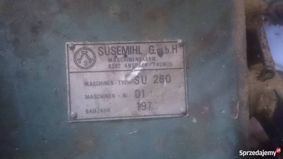 Wyrówniarka grubościówka SUSEMIHL SU 260 Wójcin sprzedam