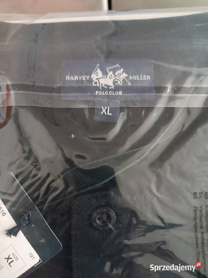 Harvey Miller koszulka polo męska czarna rozmiar Kędzierzyn-Koźle