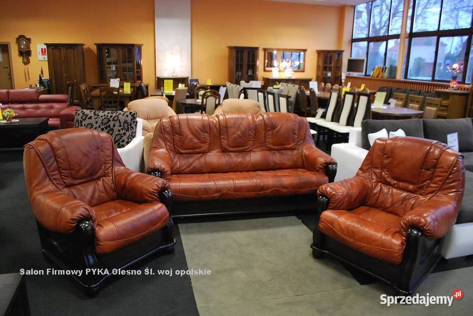 Nowy Komplet ROMA 321Stylowy Skóra Naturalna Do Olesno