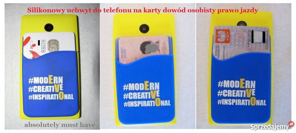 Silikonowy uchwyt na telefon na karty dowód Pozostałe lubelskie Zamość sprzedam