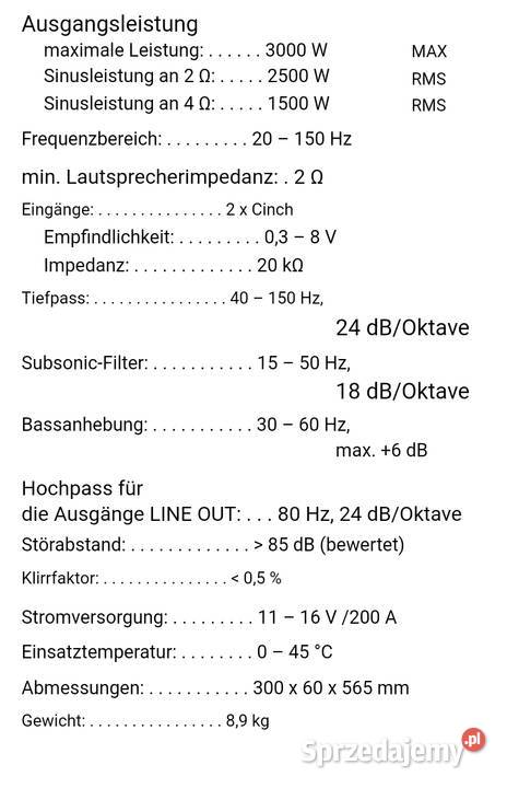 Wzmacniacz Carpower DREX2500 Carpower Wzmacniacze Sokółka