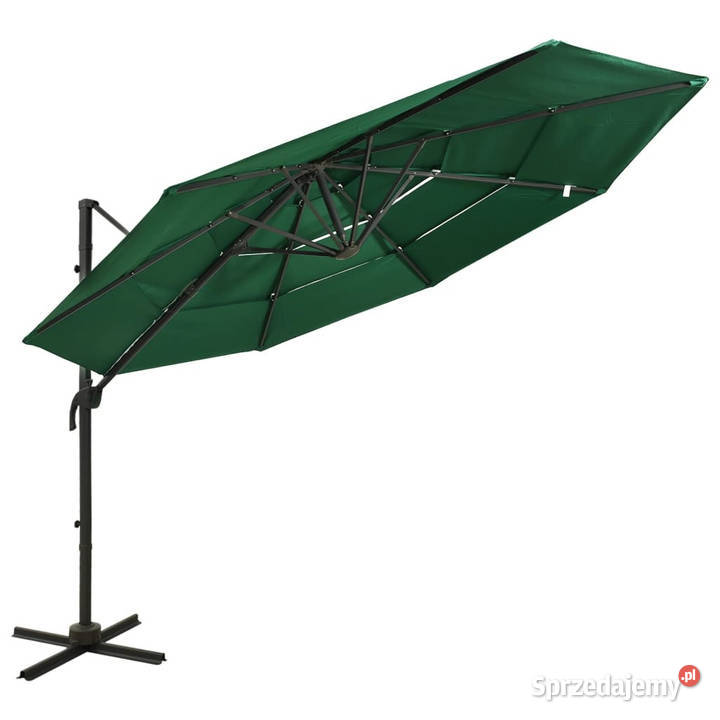 4poziomowy parasol na aluminiowym słupku zielony Warszawa sprzedam