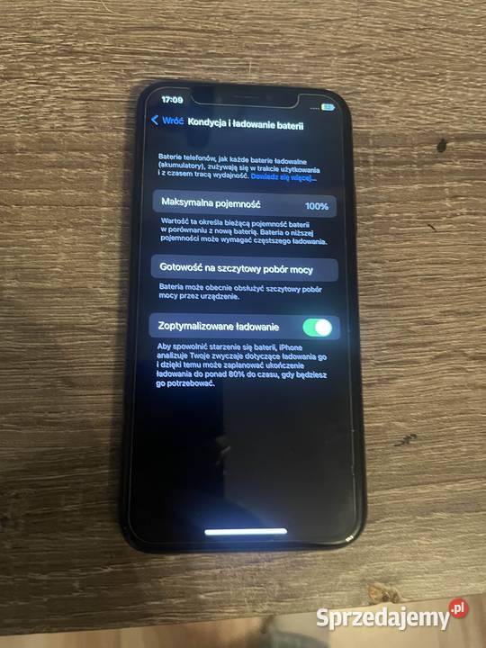 iphone X 100 KONDYCJA BATERII Zator