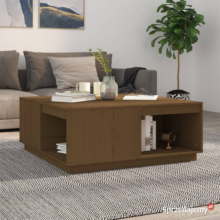 Stolik kawowy miodowy brąz 100x101x405 lite Meble Warszawa