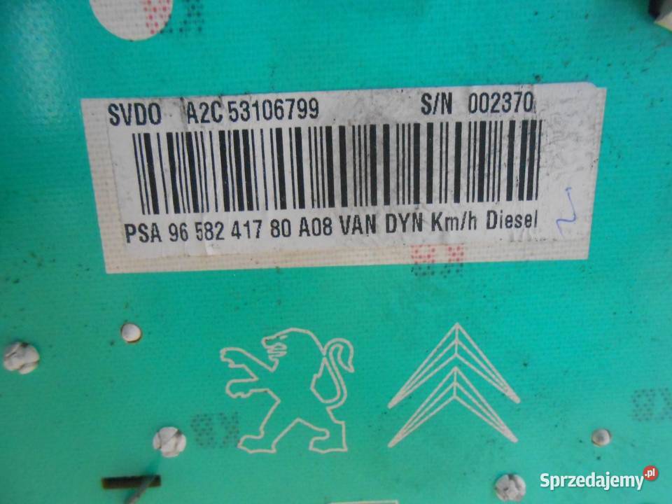 LICZNIK PEUGEOT 1007 9658241780 A2C53106799 sprzedam