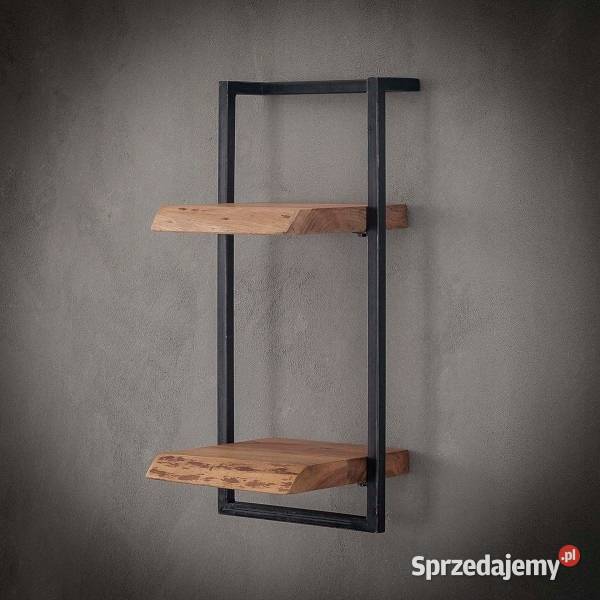 Półka wisząca na ścianę LOFT DĘBOWA STAL sprzedam